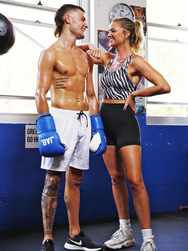 Harry Garside and his partner Ashley Ruscoe at the Woolloomooloo PCYC. Picture: Sam Ruttyn