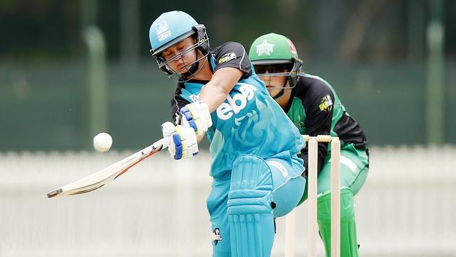 Barty in action for the Brisbane Heat in the WBBL during her time away from tennis. Picture: Colleen Petch