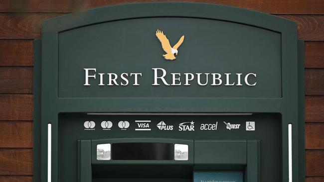 San Francisco-based First Republic, the second-largest bank to fail in US history, lost $US100bn in deposits in a March run. Picture: AFP