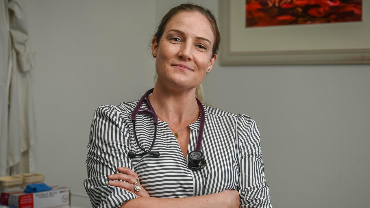 Dr Carmel Toms in her rooms. Picture: Naomi Jellicoe