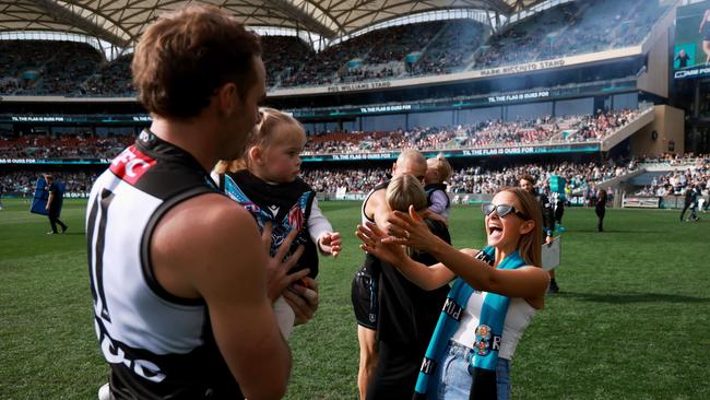 Stop it. (Photo by James Elsby/AFL Photos via Getty Images)