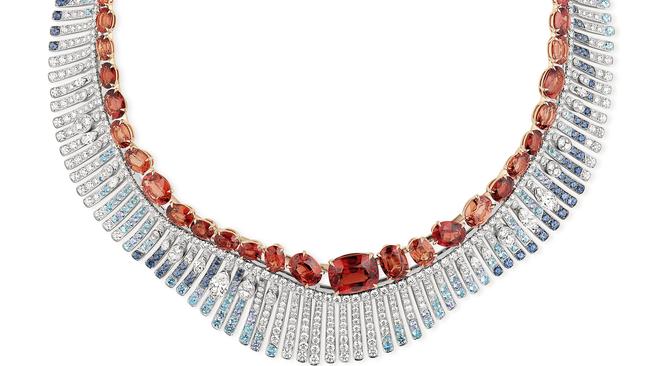 A bejewelled necklace from Chaumet’s Ondes et Merveilles de Chaumet collection.