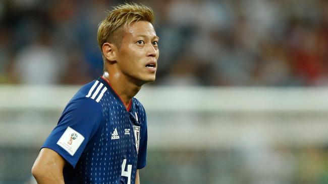 Keisuke Honda will coach Cambodia’s national team this season. Picture: AFP