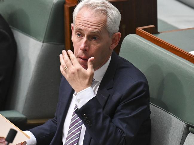 CANBERRA, AUSTRALIA, NewsWire Photos. MARCH 27, 2024: Minister for Immigration, Citizenship, Migrant Services and Multicultural Affairs, Andrew Giles during Question Time at Parliament House in Canberra. Picture: NCA NewsWire / Martin Ollman