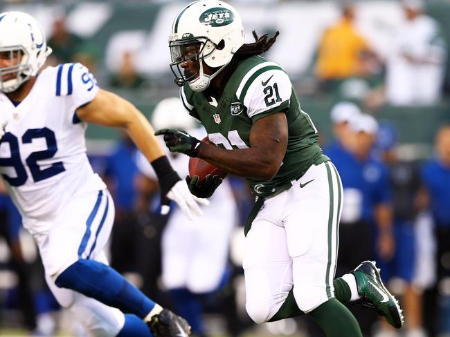 Chris Johnson showing that trademark speed for the New York Jets