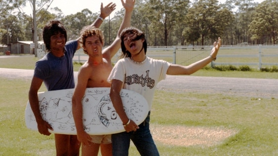 Keish DeSilva, Peter Black and Ray Ahn in their younger years. The three boys from Punchbowl became the founding members of Aussie punk-rock band the Hard Ons. Picture: Supplied