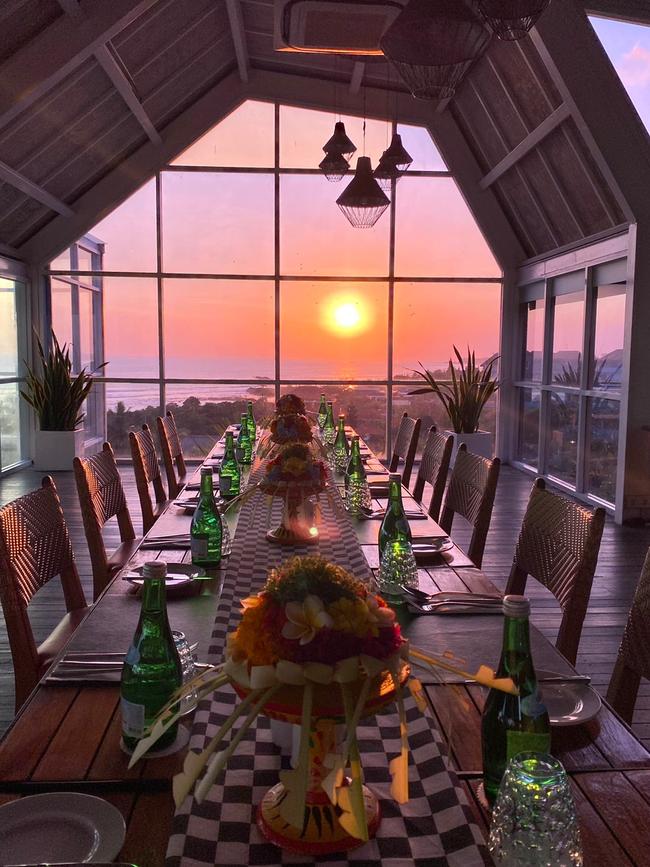 Sunset dinner at Aston Canggu.