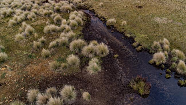 A helicopter crashed in Kosciuszko National Park. Pictures: Supplied