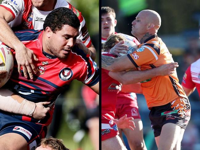 Rugby league footballers Kene Te Whata and Troy Adams, who both play in the Central Coast Rugby League competition,. Picture: supplied