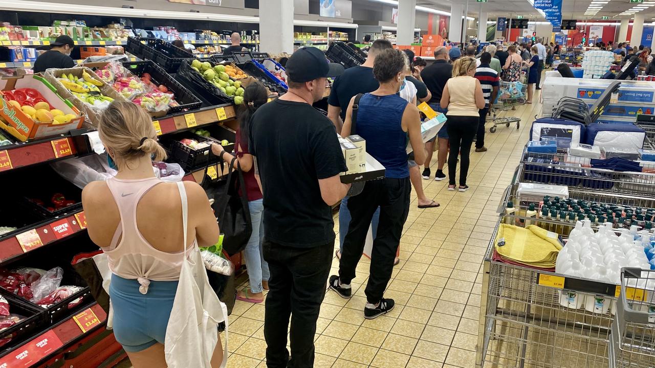 Lines of shoppers waiting for the checkout at Aldi, but could this problem be solved? Picture: NCA NewsWire