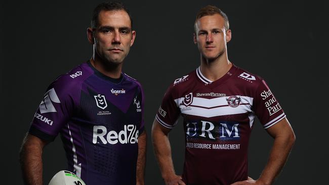 Cameron Smith and Daly Cherry-Evans are ready for their Round 1 clash at Lottoland. Picture: Brett Costello