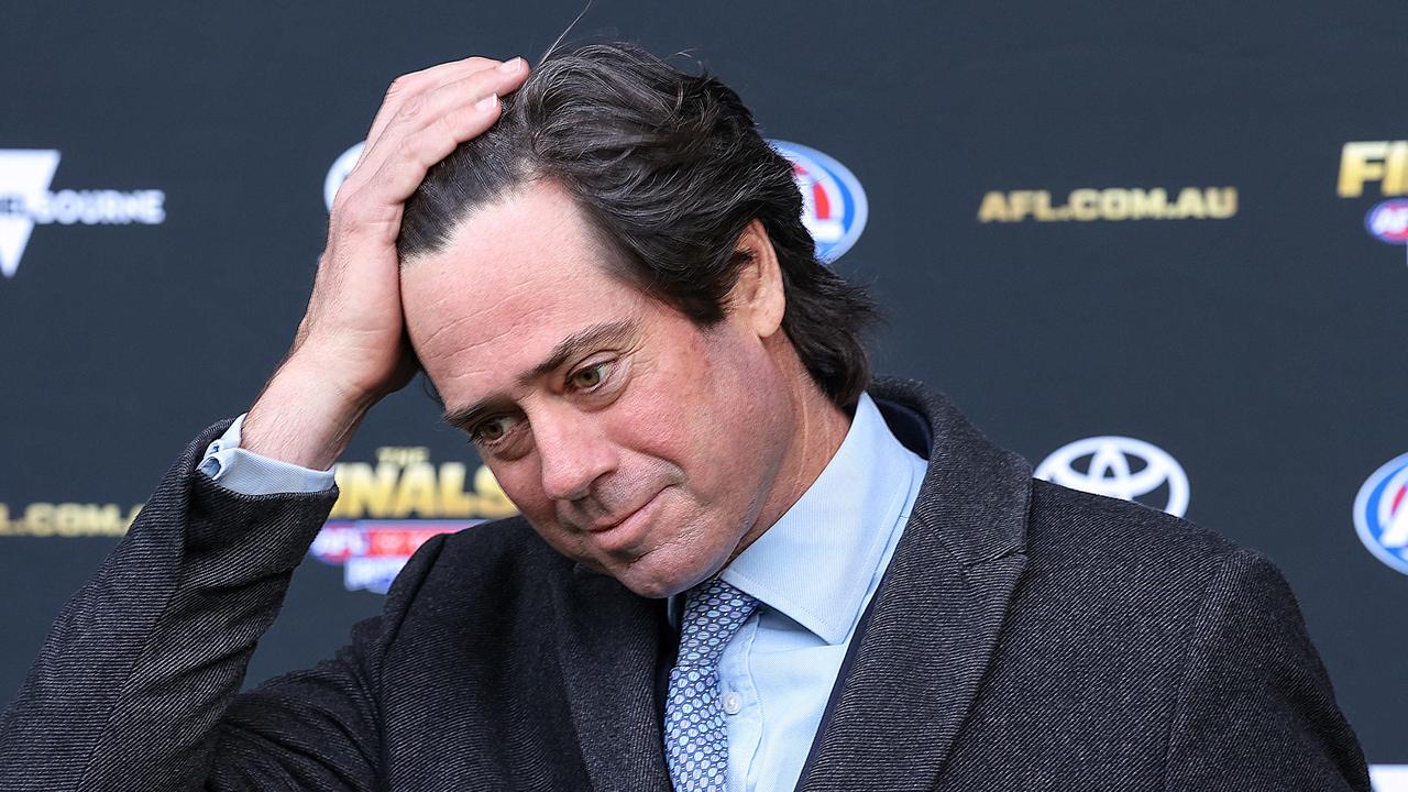 AFL CEO Gillon McLachlan had a stark warning for all sporting codes in Australia. Picture: NCA NewsWire / Ian Currie