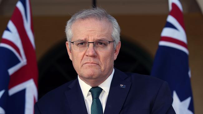 Prime Minister Scott Morrison says he takes responsibility for Australia’s slow vaccine rollout. Picture: NCA NewsWire / Gary Ramage