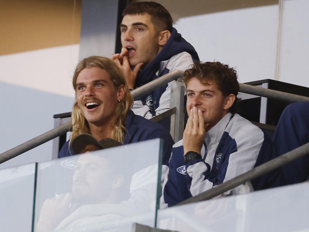 Bailey Smith watches on during Tuesday night’s pre-season match. Picture: Michael Klein