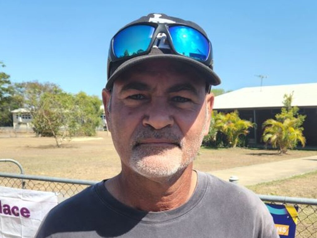 Joe Cleland at the Rockhampton polling station at Park Avenue State School.