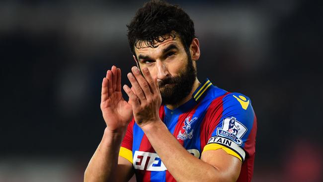 SWANSEA, WALES - NOVEMBER 29: Mile Jedinak of Crystal Palace applauds the crowd after the Barclays Premier League match between Swansea City and Crystal Palace at Liberty Stadium on November 29, 2014 in Swansea, Wales. (Photo by Mike Hewitt/Getty Images)