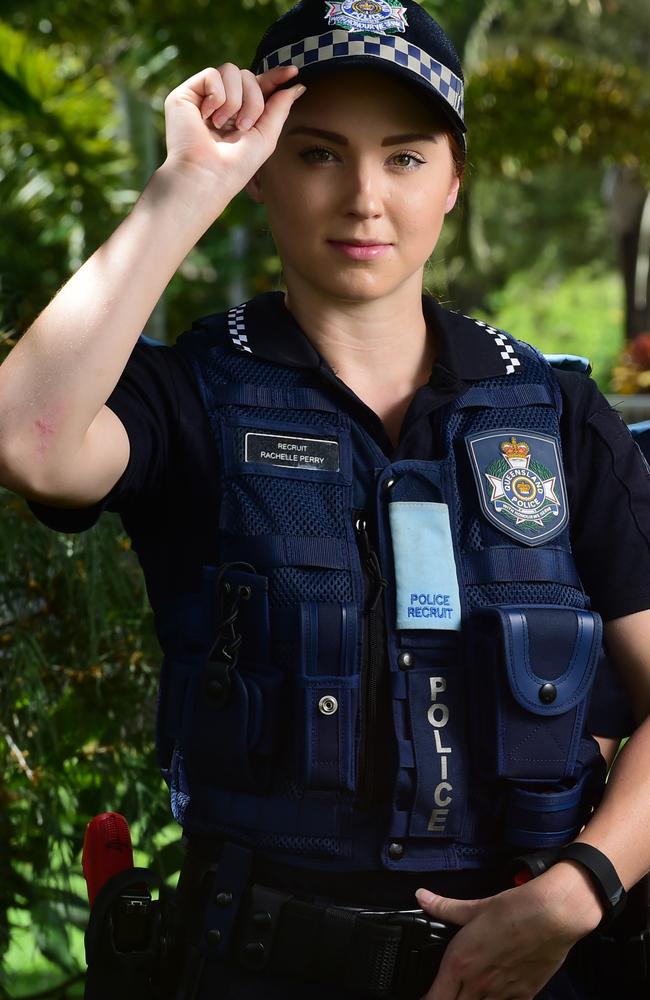 Rachelle Perry as a police cadet. Picture: Evan Morgan