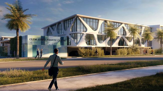 Artist impression of the plans for a new $9 million redevelopment of the Clem Jones Centre.