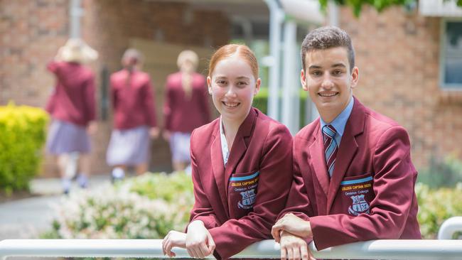 2020 College Captains Lauren Sullivan and Paul Bletchly Picture: Ormiston College