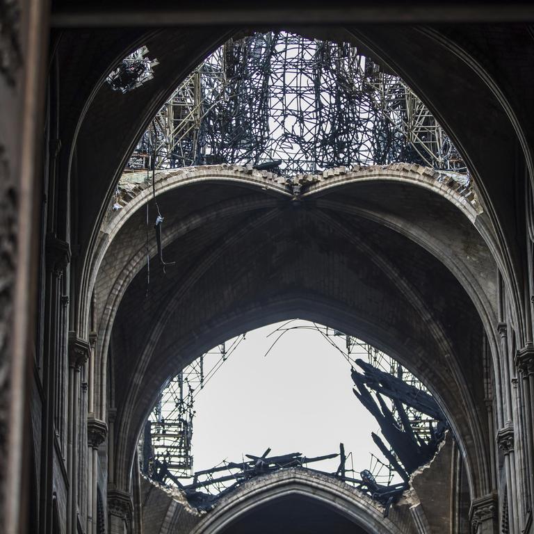 The roof suffered the most damage. Picture: Christophe Petit Tesson