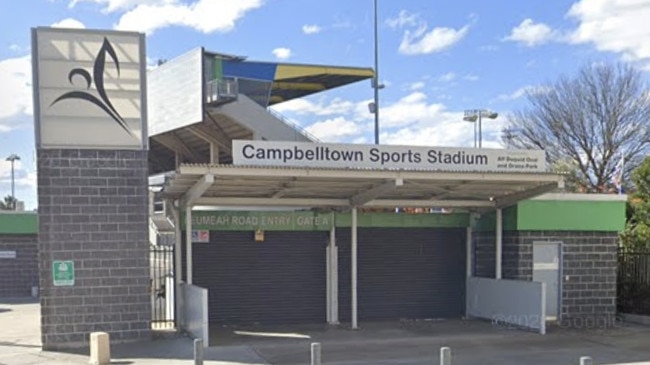 Campbelltown Sports Stadium entrance from parking lot. Picture: Google Maps