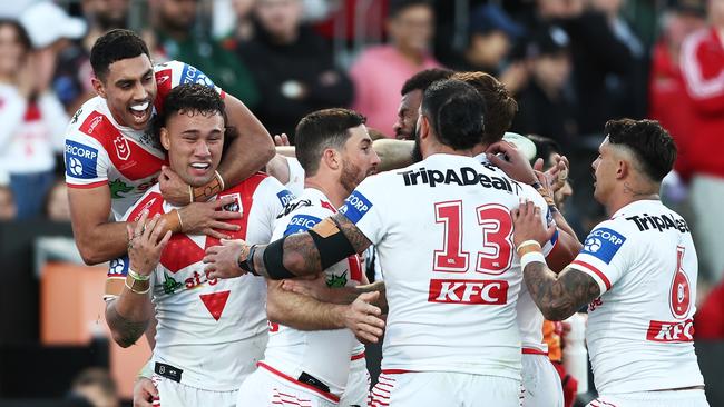 The Dragons won – only just. Photo by Matt King/Getty Images