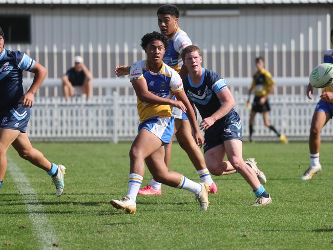 Pictured is The Peter Mulholland Cup at Ringrose Park, Wentworthville today. Patrician Brothers Blacktown v Matraville SHS. Picture: Tim Hunter.