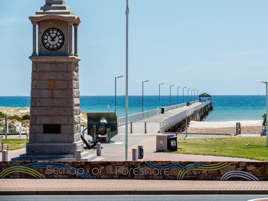 The altercation, that left a teenager with a stab wound, allegedly happened near the Semaphore Jetty. Picture: Matt Turner