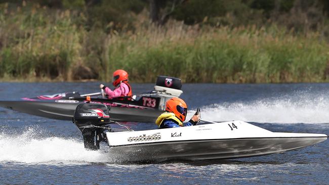 Luke Barnes in Outlaw Kid. Powerboat racing at Granton. Picture: Nikki Davis-Jones