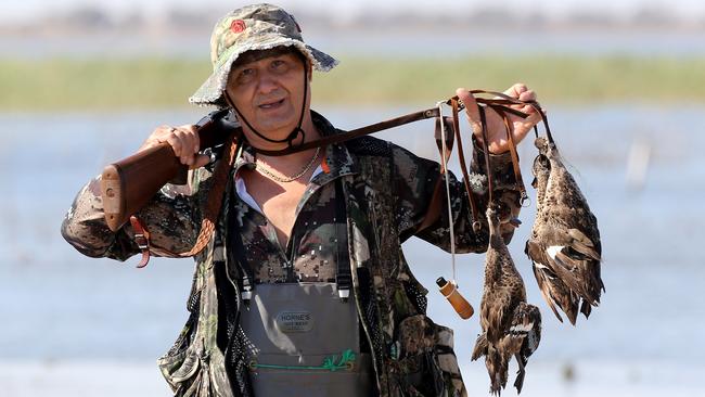 Duck hunting season opening, Lake Cullen, Kerang. Jeff Bisvic, from Sunshine,  Picture Yuri Kouzmin