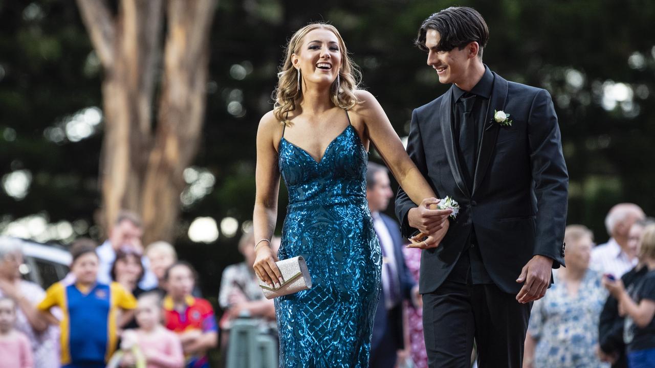 Charles Coorey and partner Claire Harvey at St Mary's College formal at Picnic Point, Friday, March 24, 2023. Picture: Kevin Farmer