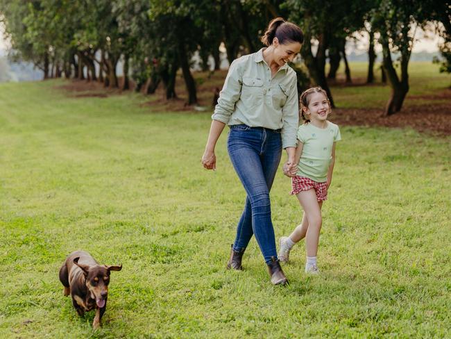 Giaan Rooney says her family loves the lifestyle of running a macadamia farm. Picture: Jess Kearney