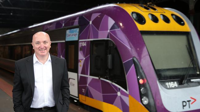 Former V/Line boss James Pinder in Geelong. Picture: Alison Wynd