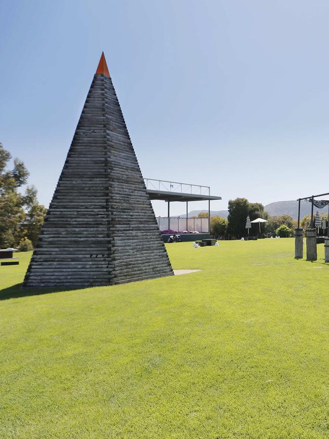 The lawn at MONA. Picture: Mathew Farrell