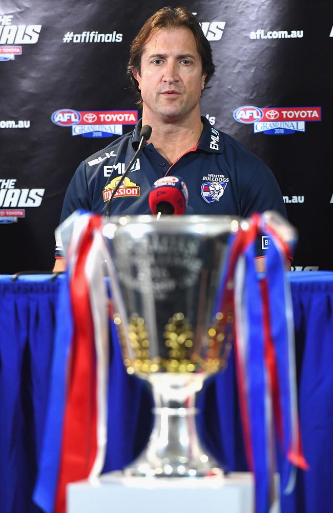 Bulldogs coach Luke Beveridge has his eyes on the premiership cup. Picture: Getty Images