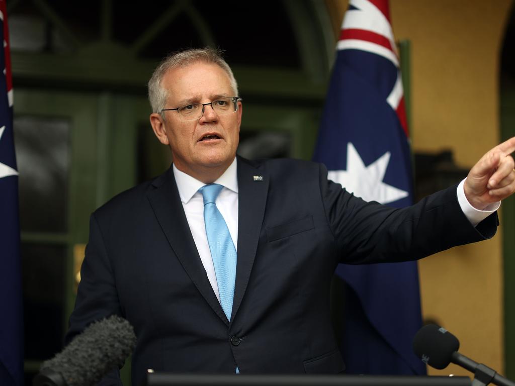 Forty eight per cent of Aussies are now satisfied with Scott Morrison’s leadership and 49 per cent are dissatisfied. Picture: NCA NewsWire / Gary Ramage