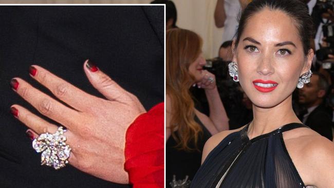 Olivia Munn went the double colour nail at the Met Ball last year Picture: Rex Features/Splash News