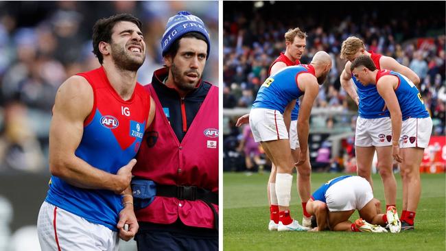 Petracca, clutching his side in agony, was escorted to the rooms at the break, with lingering doubts about his ability to continue. He was eventually taken to hospital in an ambulance.