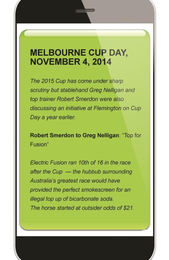 Text on Melbourne Cup Day, 2014, Flemington