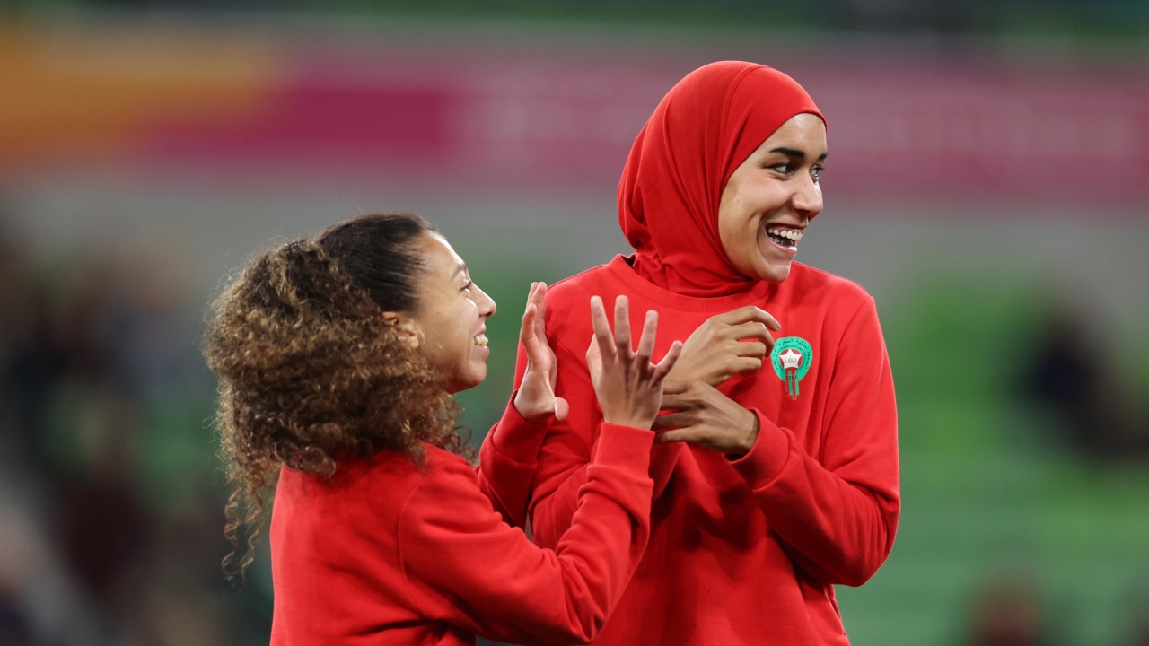 First senior-level Women's World Cup player to compete in hijab