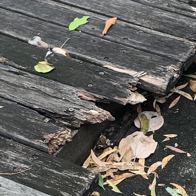 The boardwalk at Couran Cove Island Resort. Picture: Melanie Whiting