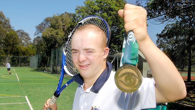 Tim Gould has always been a tennis ace. Here he is 15 years ago aged just 16.