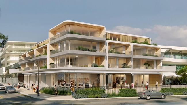 Artist's impression of the four-storey mixed use apartment block planned for 92-98 Terrigal Esplanade. Picture: SRH Architecture/supplied