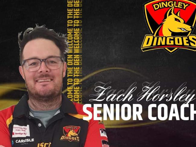 Zach Horsley is the new coach of Dingley. Picture: Facebook