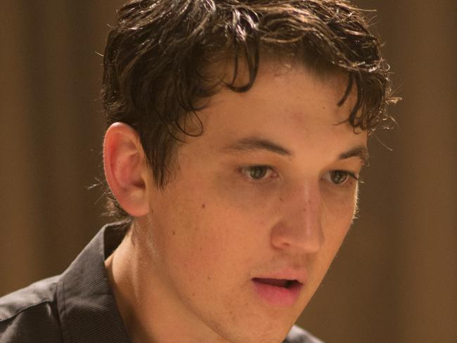 Miles Teller as Andrew in a scene from film WHIPLASH.