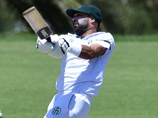 VTCA Cricket, Seddon v Craigieburn, batsman Sunny Taggar for Craigieburn.