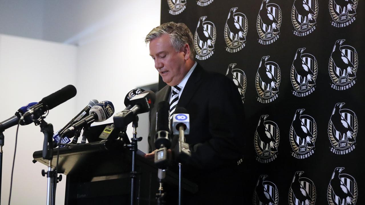 Collingwood president Eddie McGuire has stepped aside. Picture: Alex Coppel