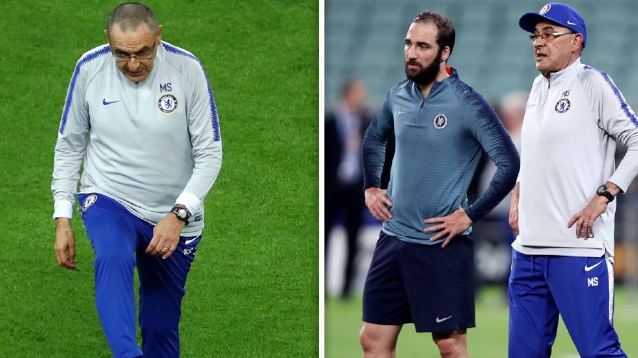 Maurizio Sarri stormed out of Chelsea training