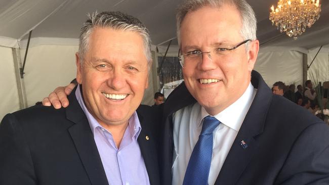 2GB host Ray Hadley (left) has the ear of the powerful with Prime Minister Scott Morrison having appeared regularly on his show. 