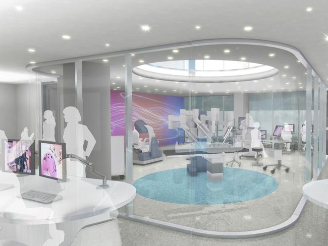 An artist's impression of the Australian Medical Robotics Academy, to be based in Parkville.